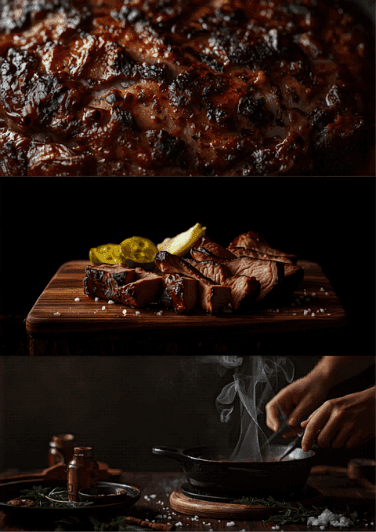 PDP supporting visual з текстурами BBQ страв